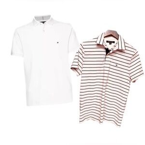 TWO Men’s Tommy Hilfiger Short Sleeve Polo Shirts Selling Together ✨New✨S and M